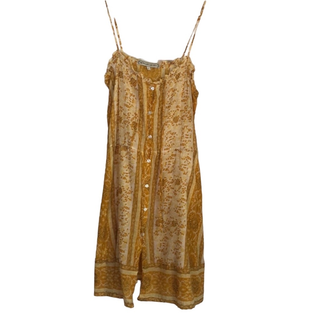 ANTHROPOLOGIE WHAT GOES AROUND COMES AROUND Asian Indian inspired print dress